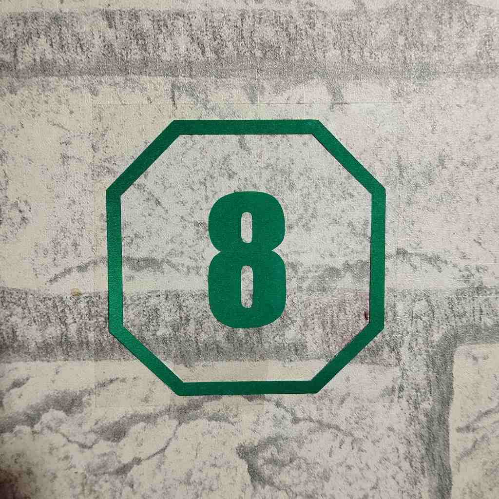 

STICKER CUTTING LABEL ANGKA MODEL SEGI 8 UKURAN 21 CM BAHAN MERK ORACAL GLOSSY