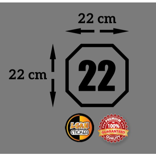 

STICKER CUTTING ANGKA MODEL SEGI 8 UKURAN 22 CM BAHAN MERK ORACAL GLOSSY