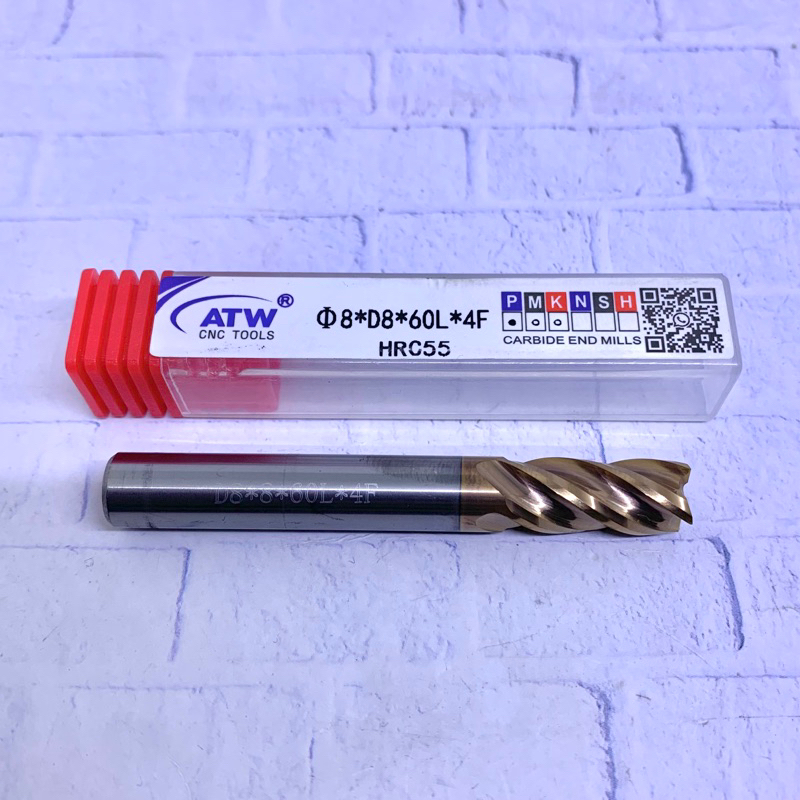 Endmill 8 mm HRC55 Carbide Baru..Endmill 8mm