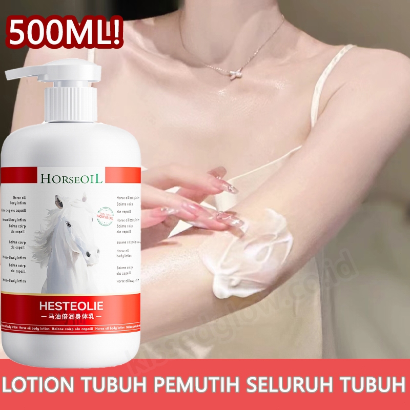 Losion Tubuh Pelembap Minyak Kuda Losion Tubuh Pemutih Losion Pelembap Krim Putih