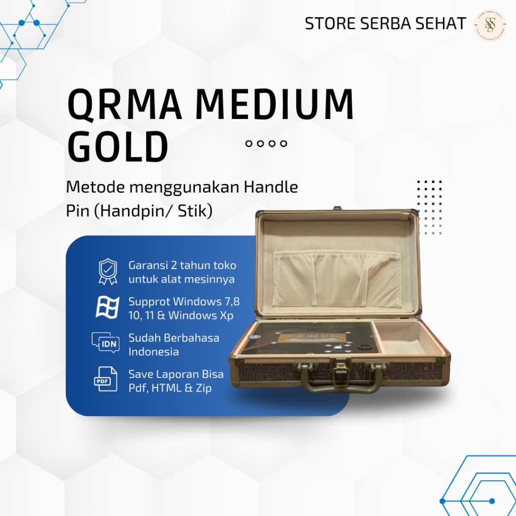 QRMA MEDIUM GOLD MENGGUNAKAN HANDPIN SUDAH BERBAHASA INDONESIA GARANSI 2 TAHUN