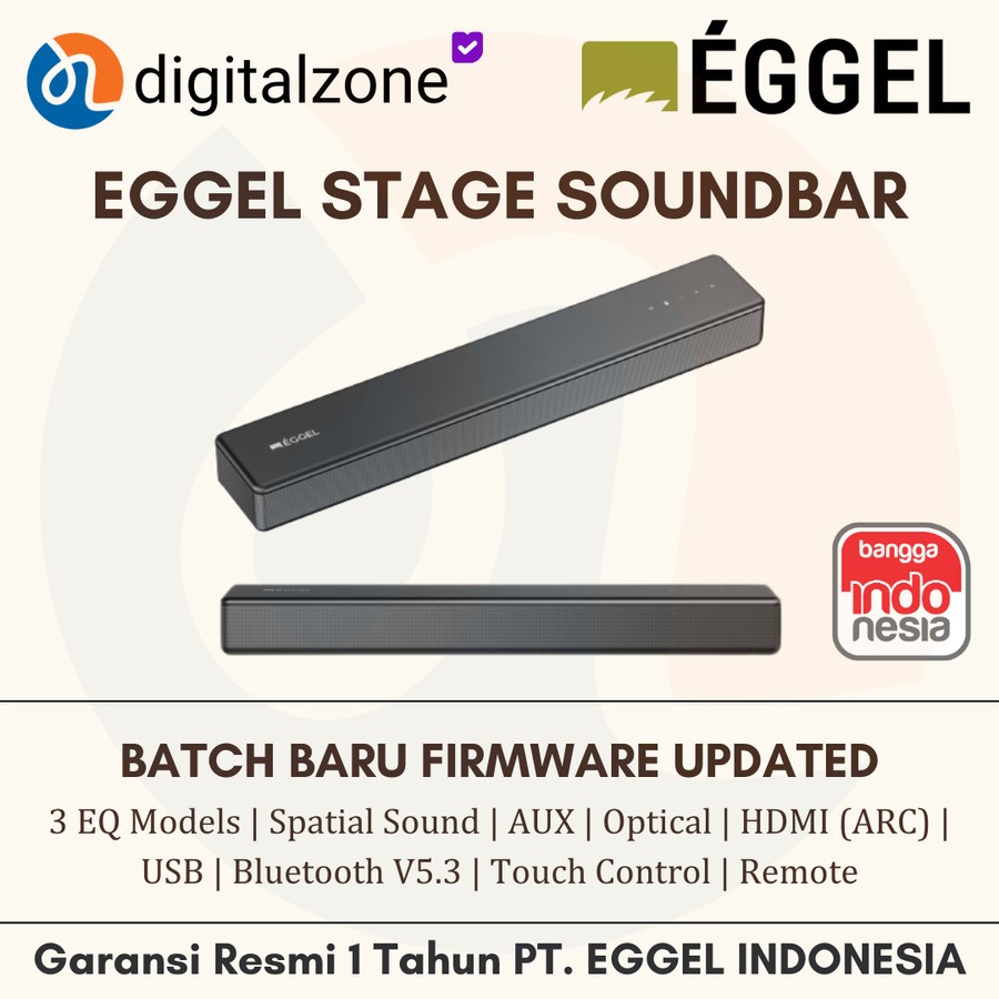 Eggel Stage SoundBar / Sound Bar with Built-In Woofer