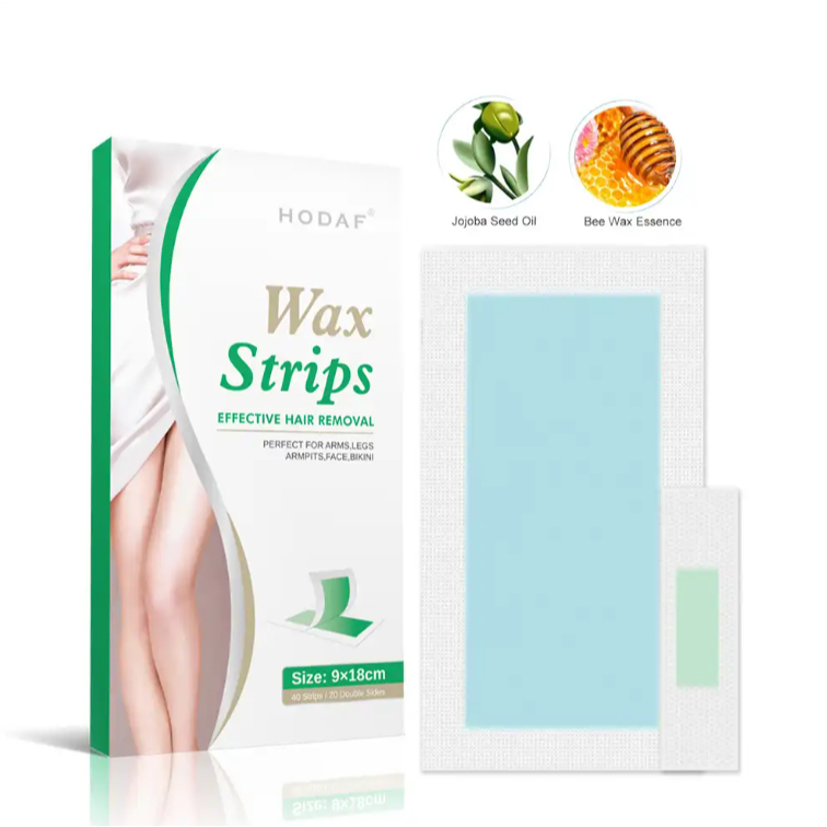NHL - Hodaf Wax Strips - Plester Penghilang Bulu Ketiak Kaki Lengan Wax - Pencabut Rambut Kumis Muda
