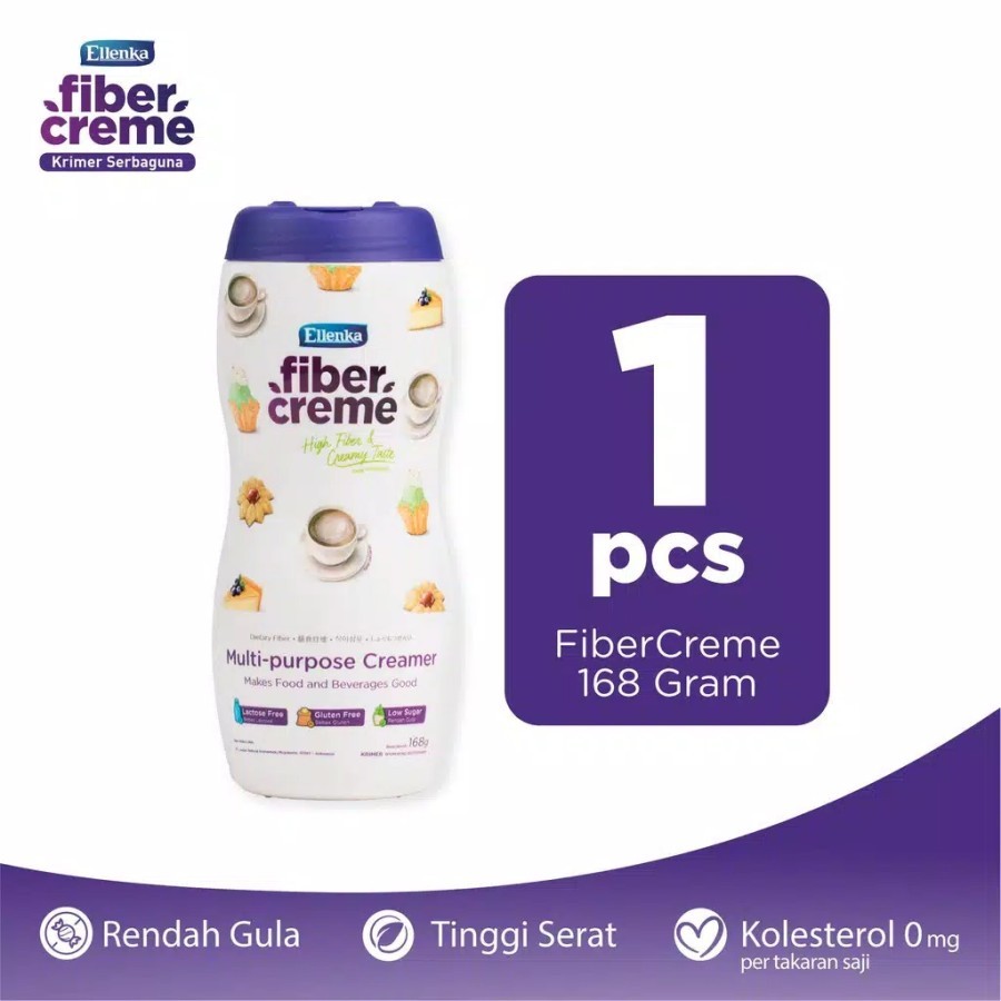 

FIBER CREME Krimer Bubuk Tinggi Serat Botol 168g ELLENKA