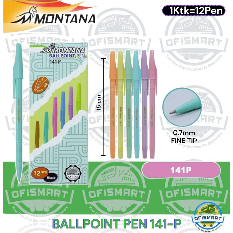 

Montana Pen Pastel 0.7mm Pulpen Murah 141-P | @1Ktk=12Pen