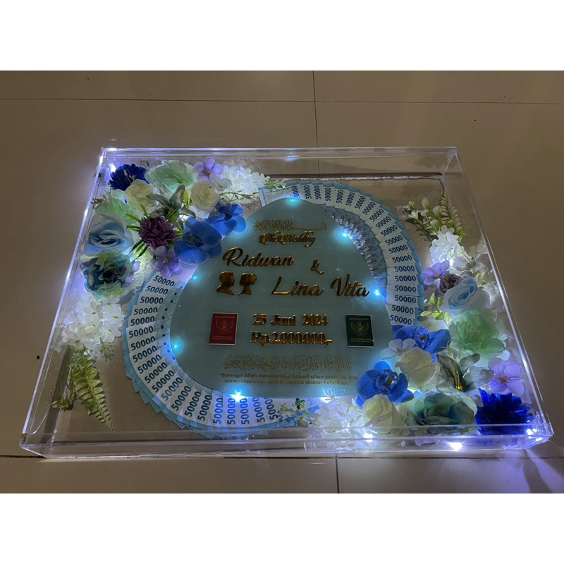 kotak mahar akrilik / kotak seserahan