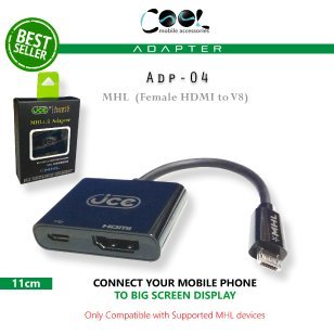 Konventer MHL Micro/Mikro USB 5 pin to HDMI Female/ SAMBUNGAN DARI HP MHL (MICRO USB)KE TV.