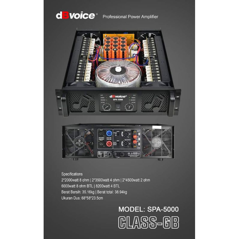 Power Amplifier CLASS GB dBvoice SPA-5000