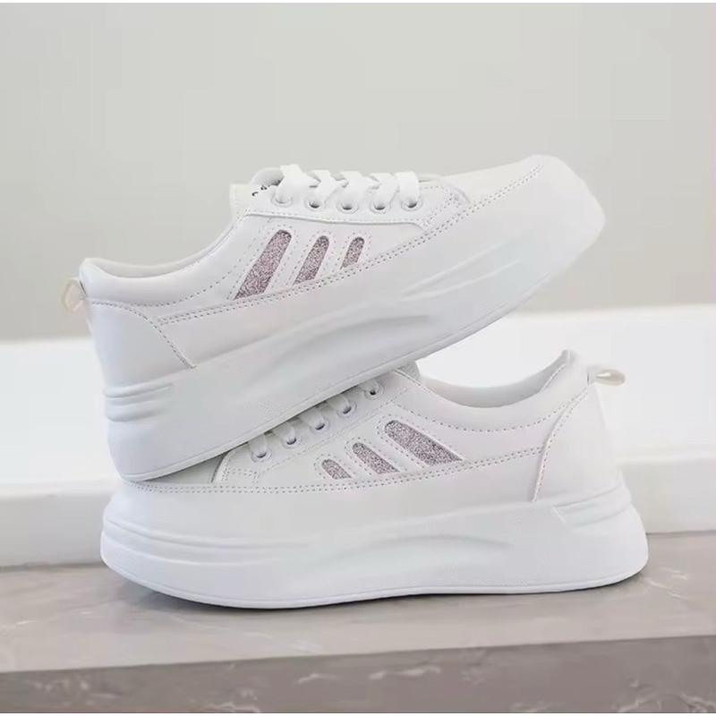 Sepatu Sneakers Wanita Korea Casual Fashion Sepatu Sneakers Cewek Sport Shoes Pink Sepatu Sneakers T