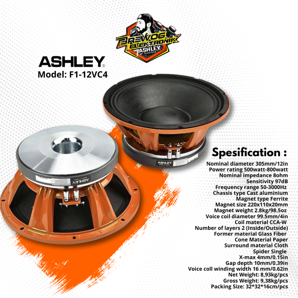 SPEAKER F1-12VC4 ASHLEY