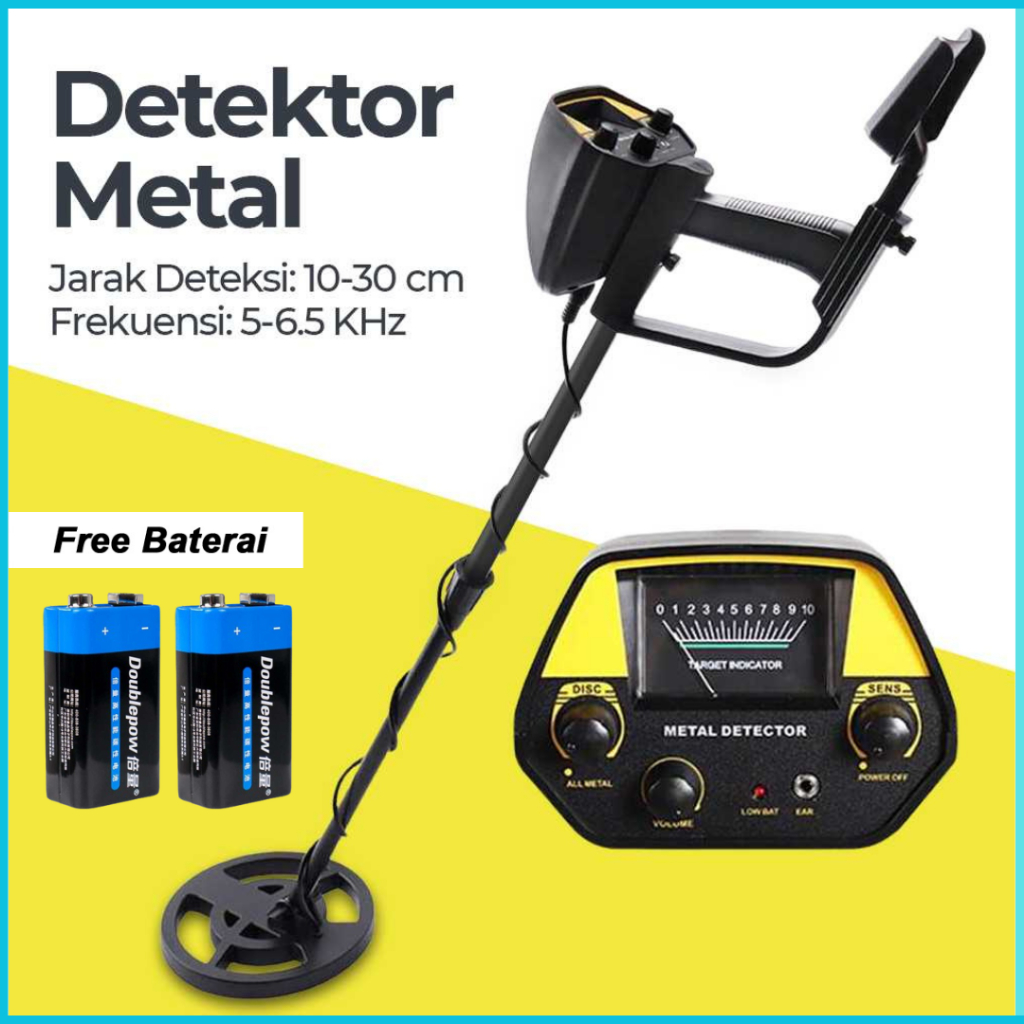 COD Cepat TIANLILONG Pendeteksi Logam Metal Gold Silver Detector 9V 10-30cm - GTX4080Y /  Metal Dete