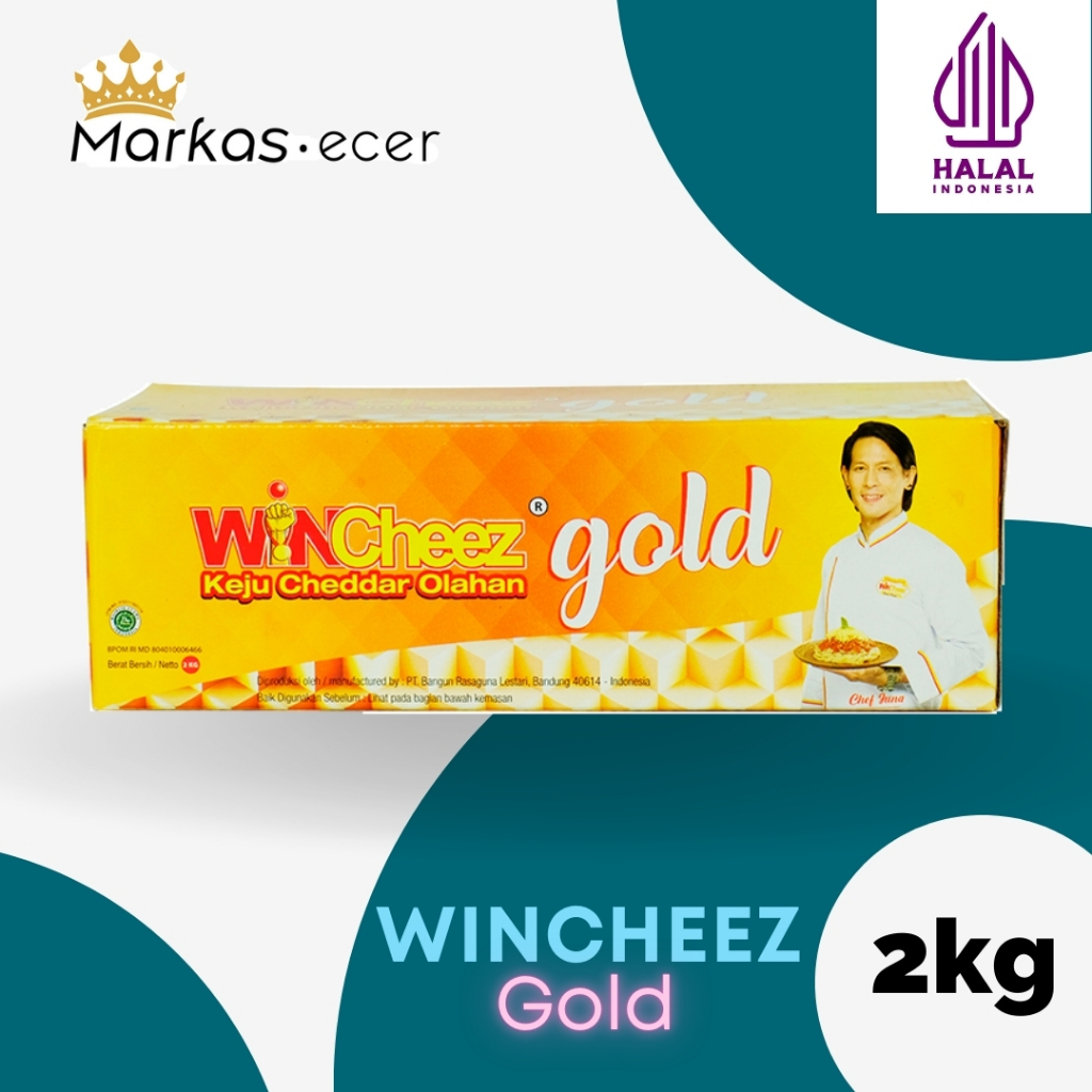 

WinCheez Gold Keju Cheddar 2kg Balok Murah Olahan Keju