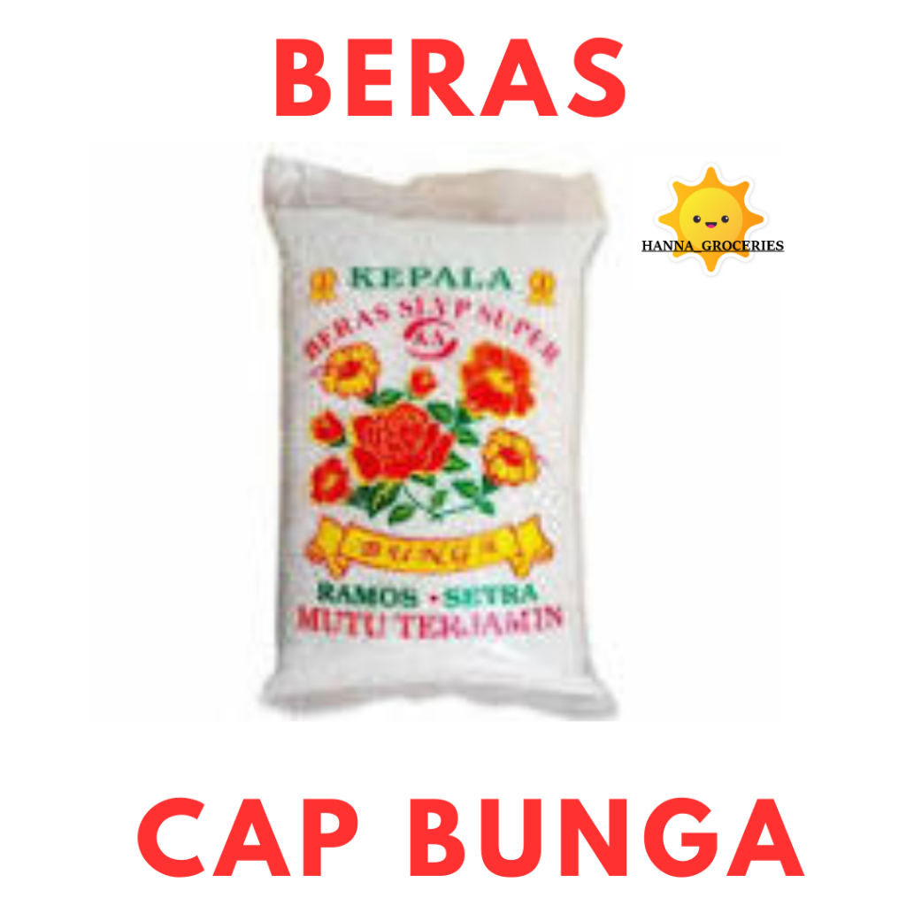 

BERAS RAMOS SETRA CAP BUNGA KEMASAN 5KG