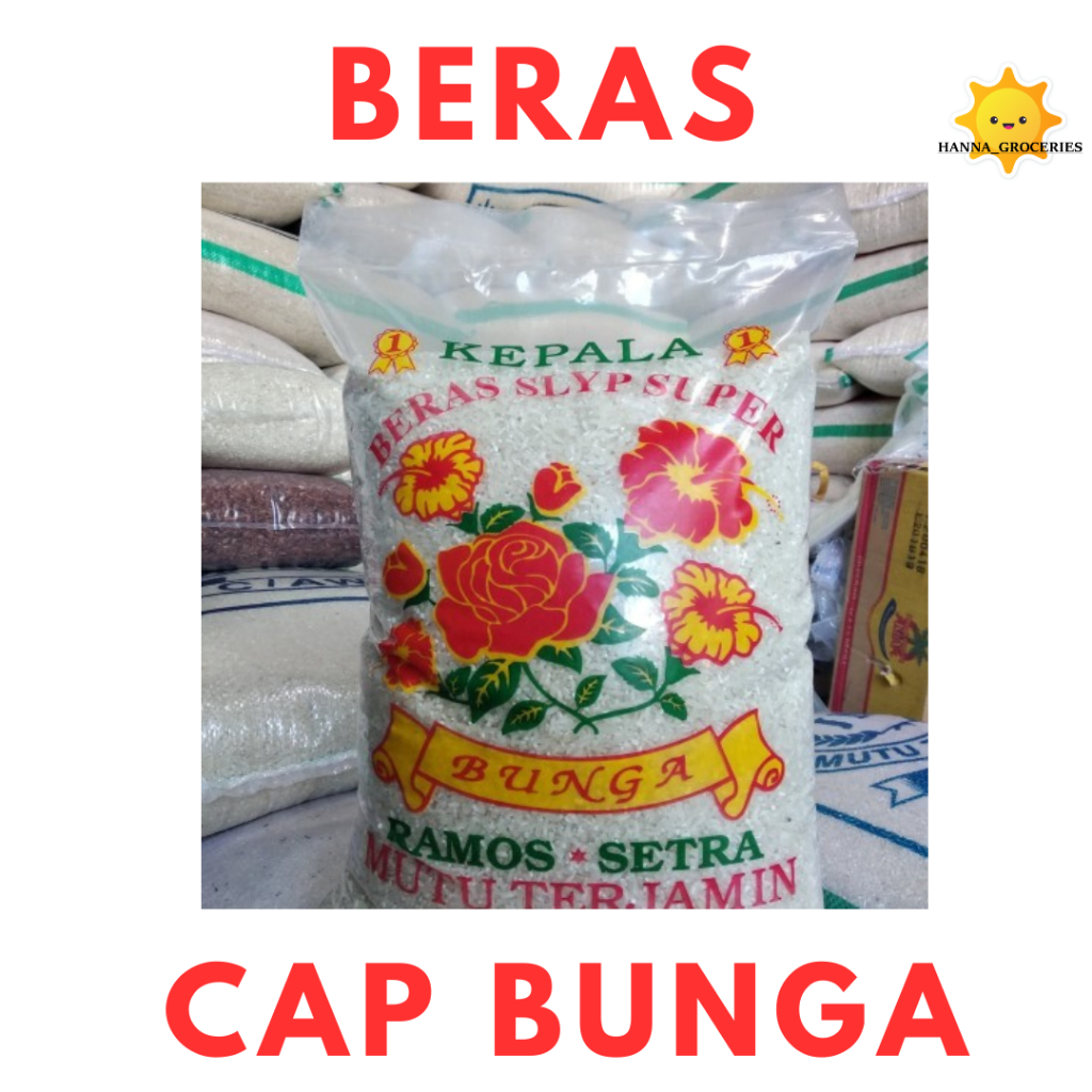 

BERAS RAMOS SETRA CAP BUNGA UKURAN 3 KILO