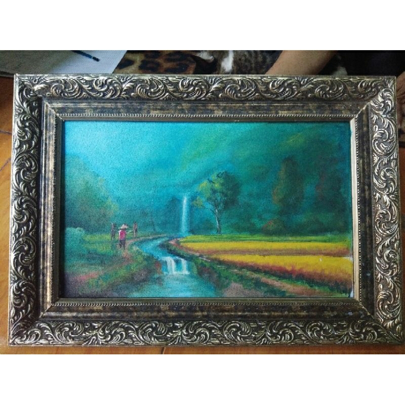 LukisanTanganPemandanganAirTerjun