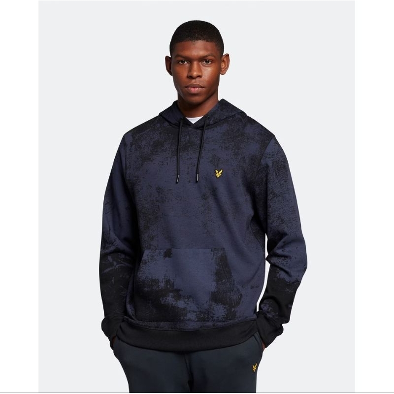 Lyle and Scott Erosion Hoodie Navy Original