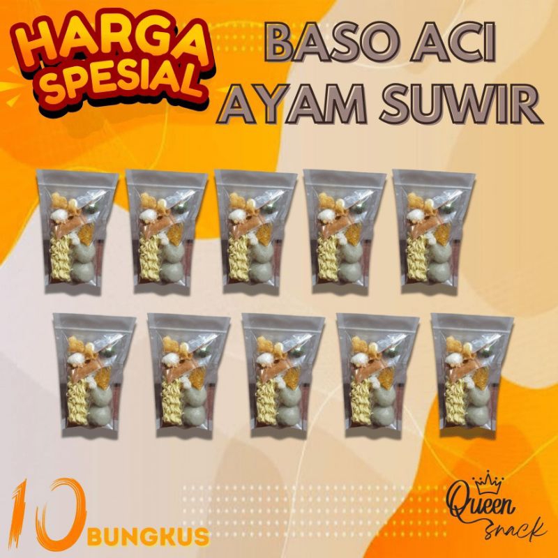 

10 bungkus baso aci ayam suwir lezat dan nikmat