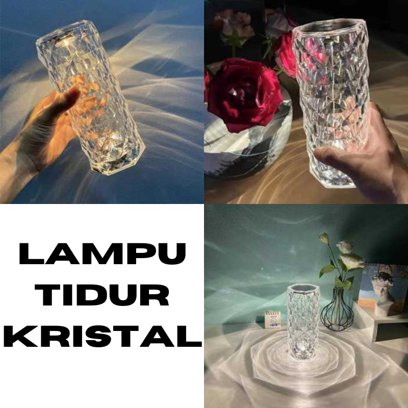 Lampu Meja Hias Model Kristal LED Diamond Lampu tidur kristal