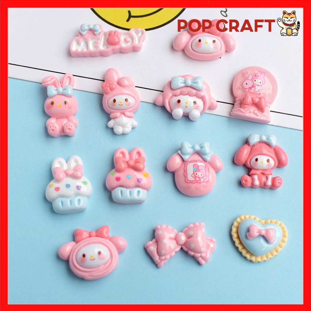 

PC Resin Clay Stiker 3D Untuk Case HP Botol Minum Notebook DIY Lucu Cartoon Melody Buat Deco 3D-015