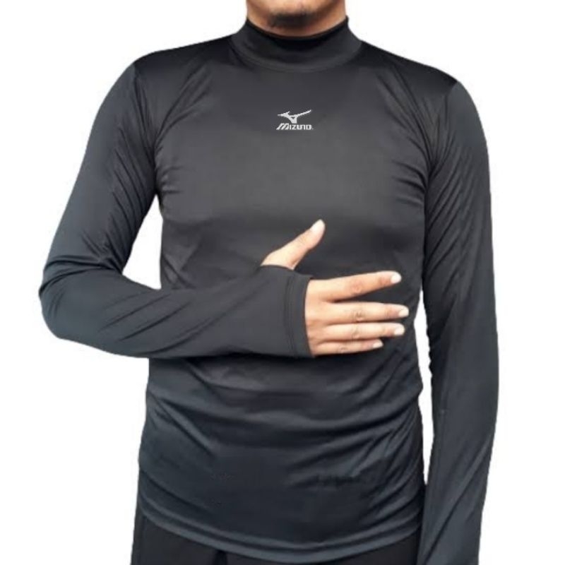 MANSET Baselayer Olahraga Pria Base Layer Manset Lengan Panjang Baju Renang Manset Kaos Olahraga Baj