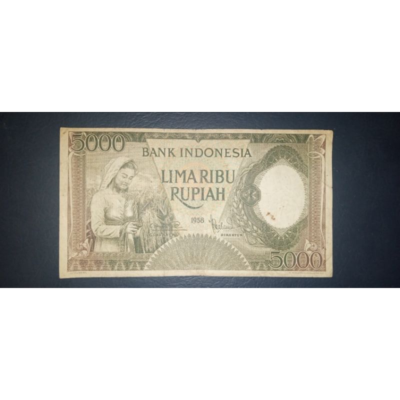 Uang Zadoel 5000 Rupiah Thn 1958 Seri Pekerja ( ORIGINAL )
