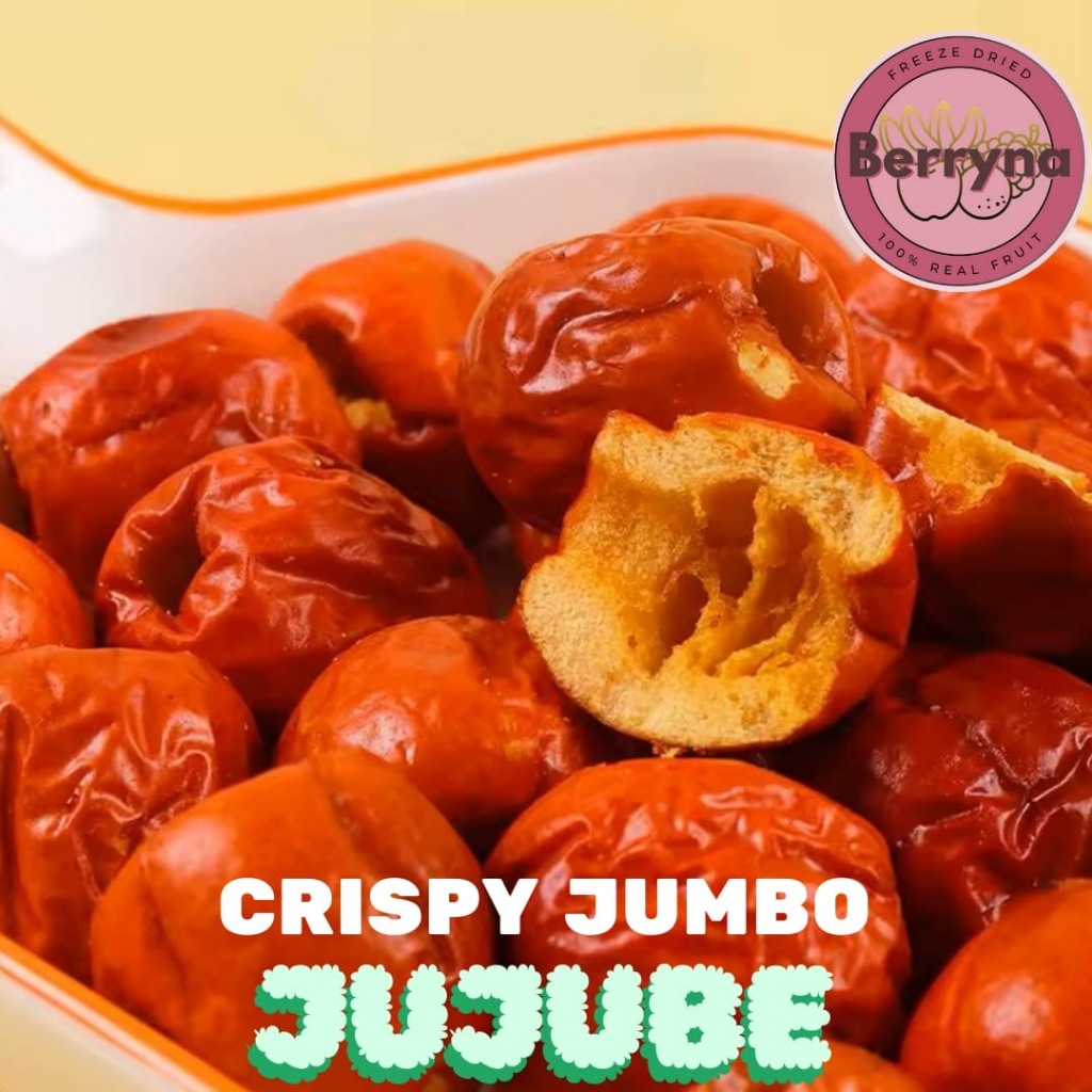 

Berryna Kurma merah Cemilan keripik Garing manis Jumbo Red Date Crispy Jumbo Buah kering 35g