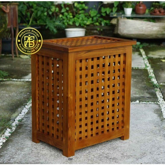 Box Tempat Baju Kotor Kayu Jati
