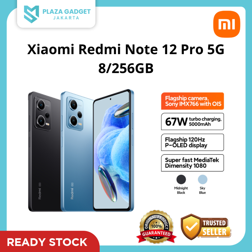 Handphone | HP Xiaomi Redmi Note 12 Pro 5G RAM 8/256GB Flagship 120Hz P-OLED Garansi Resmi