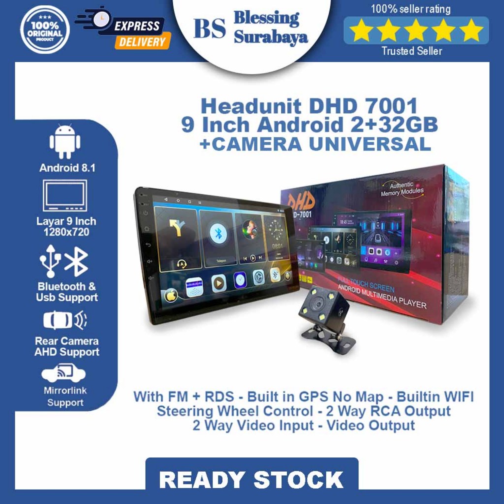 PAKET BUNDLING KAMERA UNIVERSAL DHD + TV ANDROID DHD 7001 9 INCH
