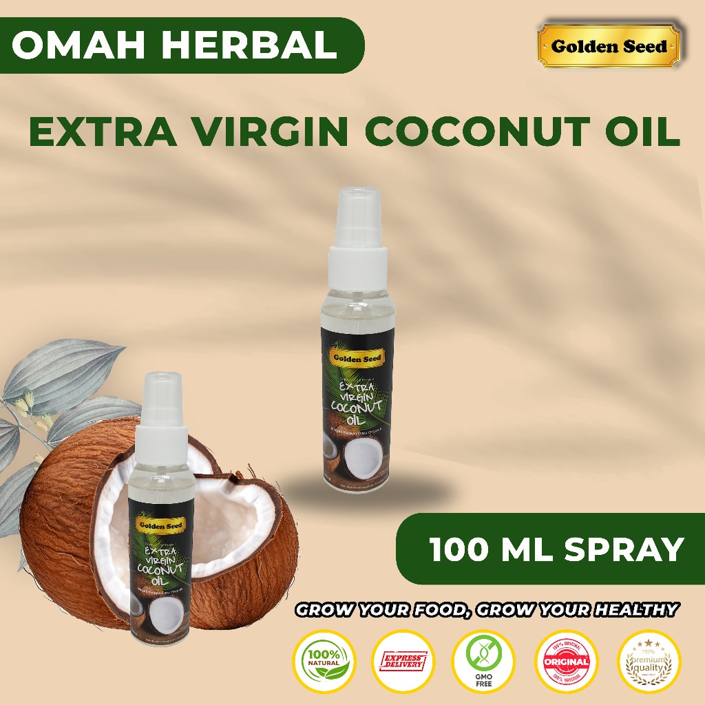 

ORGANIC EXTRA VIRGIN COCONUT OIL 100 ml SPRAY - EVCO MINYAK KELAPA DARA ORGANIK 100ML