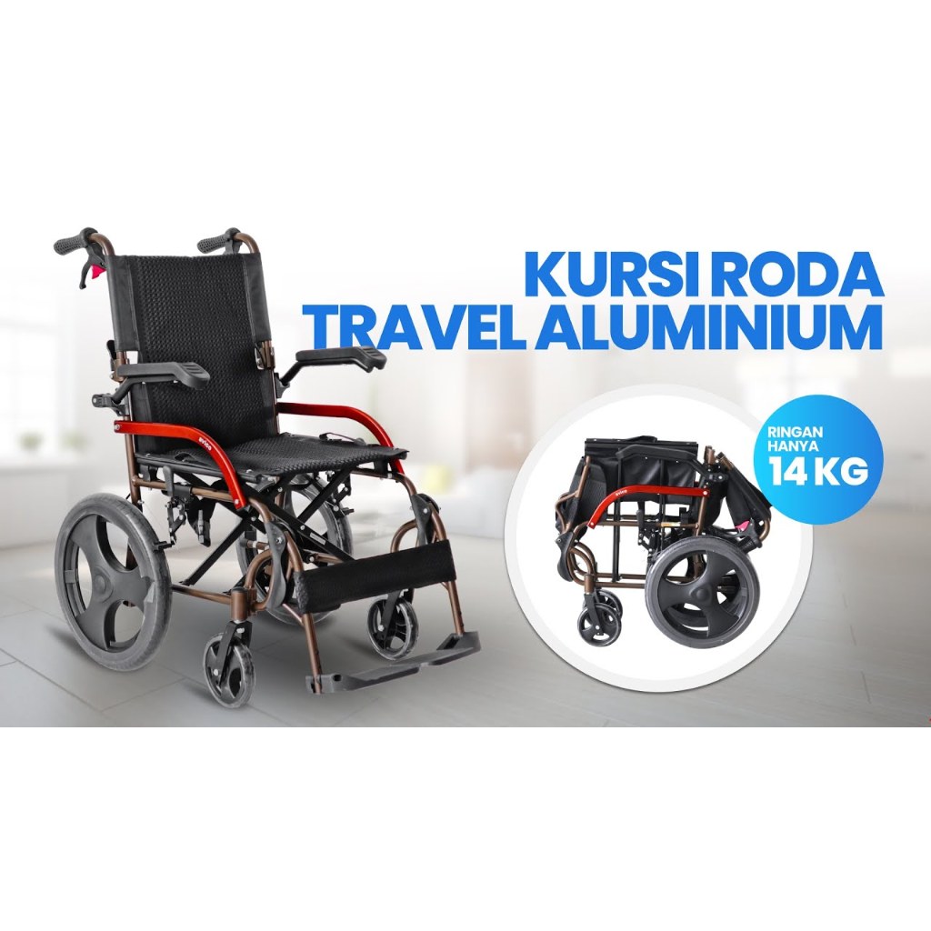 Kursi Roda Athena Travel Avico Bahan Aluminium / Kursi Roda Lipat Travel Avico