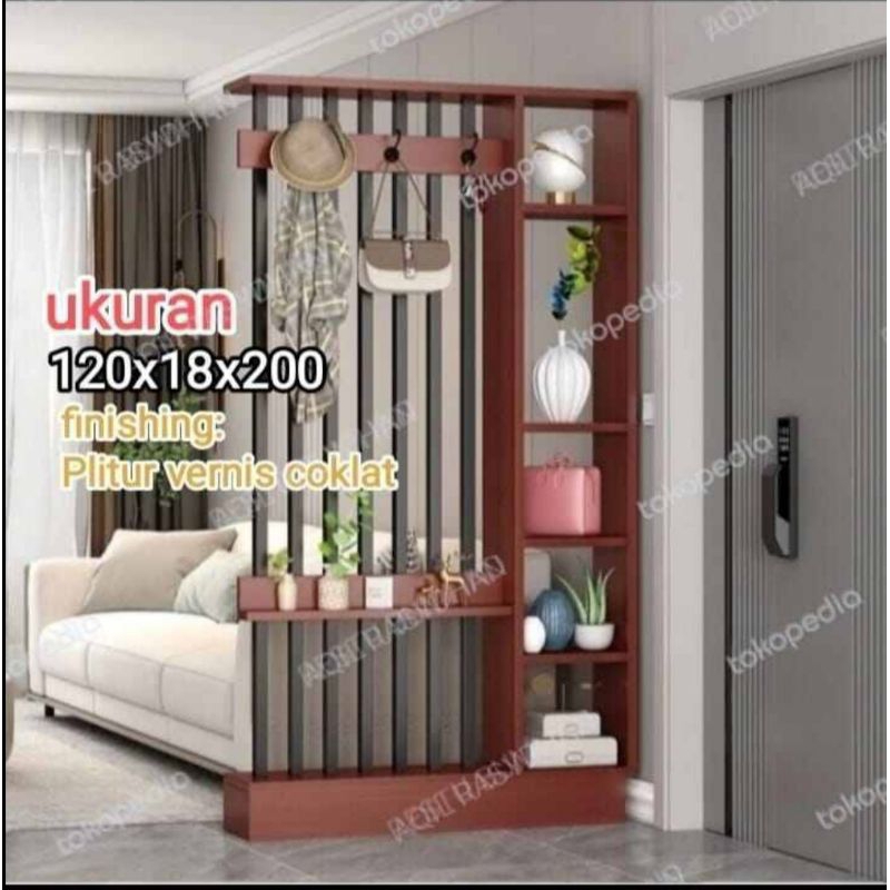 Rak Penyekat ruangan minimalis pemanis ruangan tamu