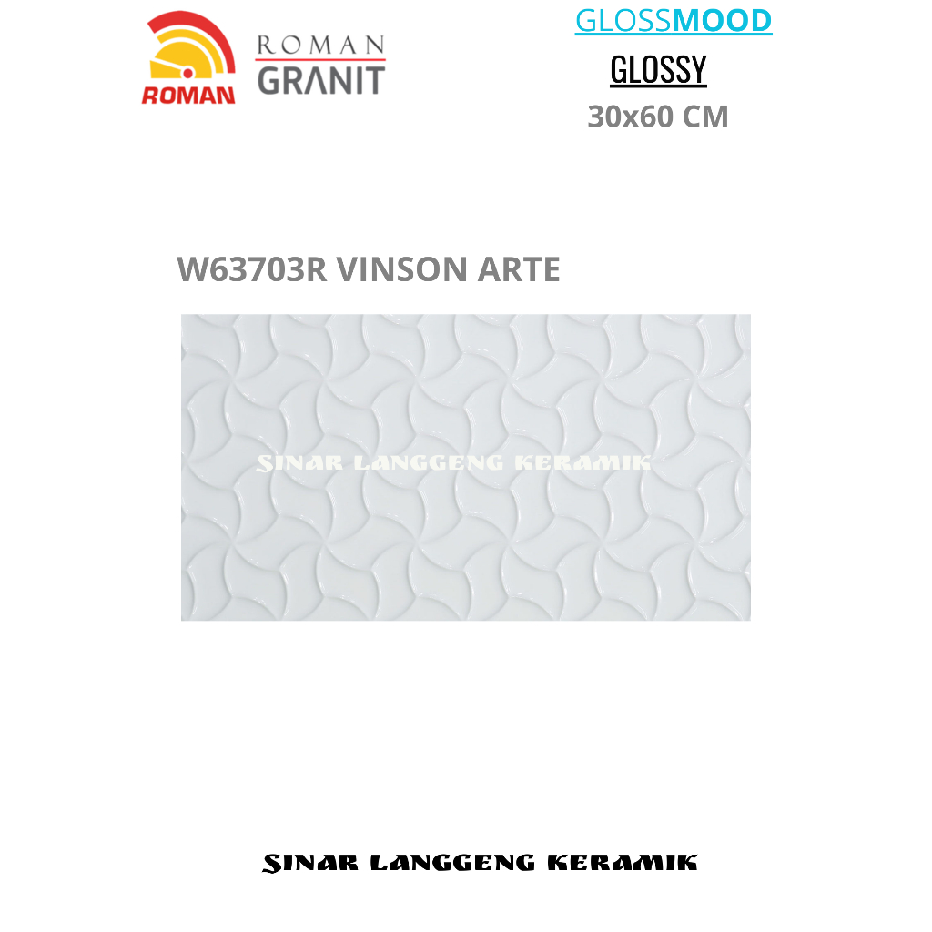 ROMAN GRANIT d'VINSON ARTE W63703R 30X60 DINDING GLOSSY