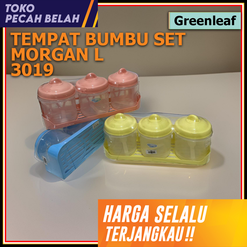 Tempat Bumbu Set Wadah Toples Garam Gula Lada Morgan L 3019 Hawaii