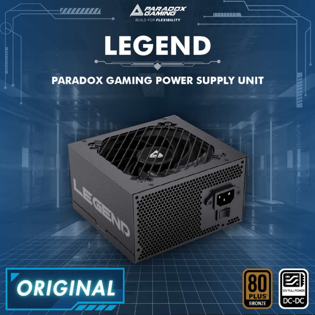 PARADOX GAMING LEGEND POWER SUPPLY 80+ BRONZE FLAT CABLE