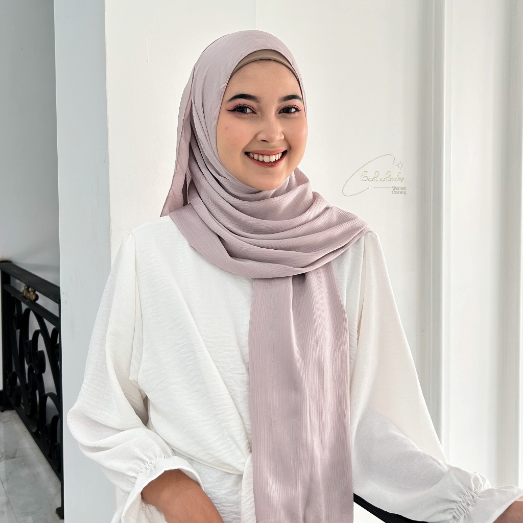 EL Lucky - Pashmina Cardenza Silk (Kerudung Pashmina Bahan Cardenza Silk | Pashmina Silk Cardenza | 