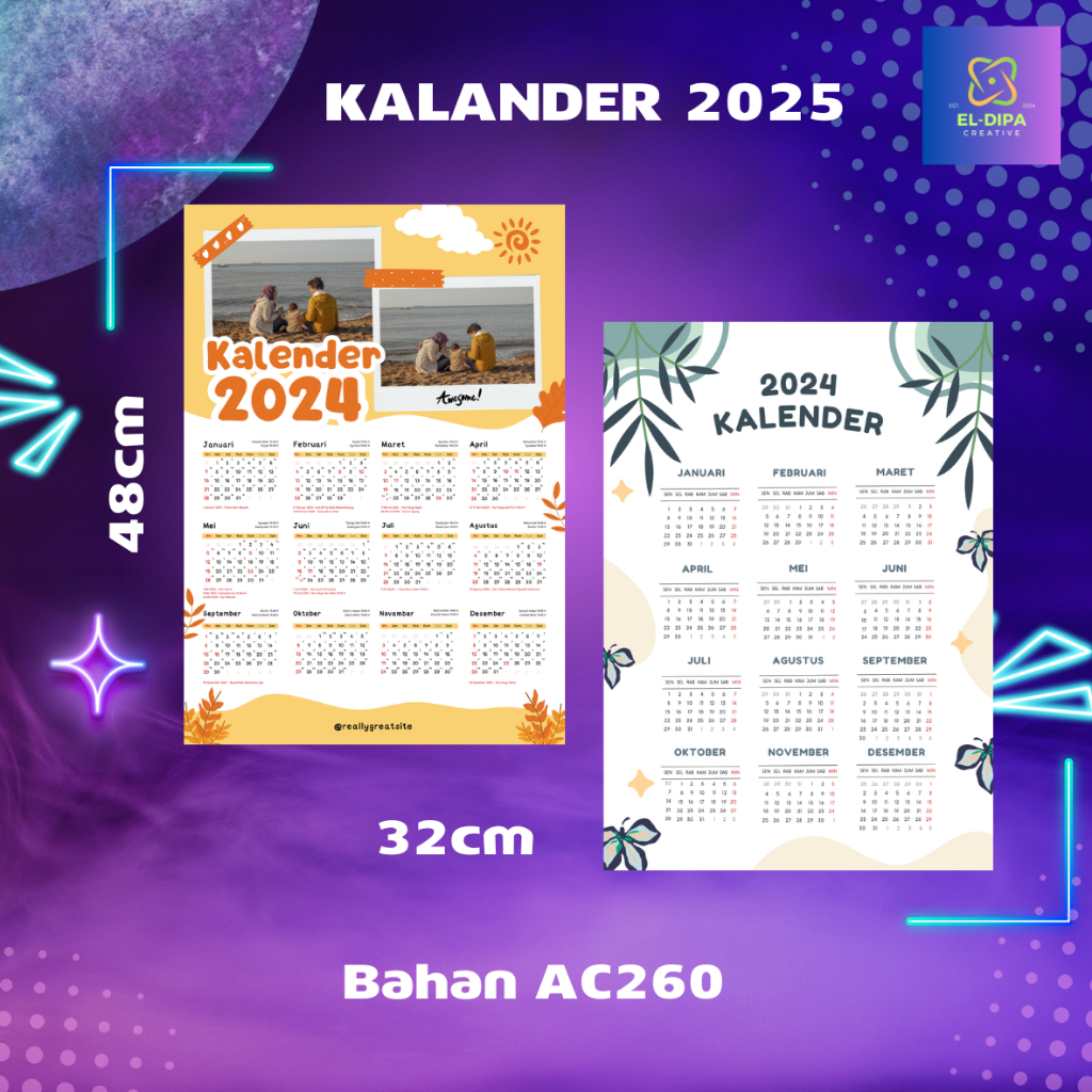 

kalender tahunan bisa custom