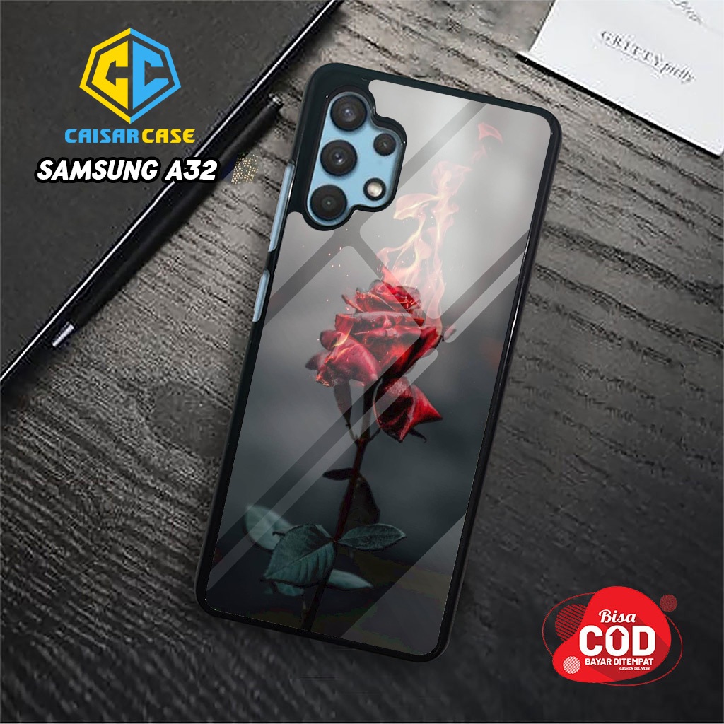 Kaisarcase Case Samsung A32 / A32 5G Terbaru - 54 - Fashion Case Bunga Glossy Casing Hp Case Murah S