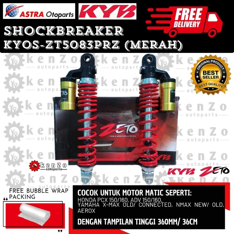 [Garansi Original Produk] [Subtank Kyb Zeto] Shockbreaker Tabung Yamaha X max Nmax Aerox Tinggi 36cm