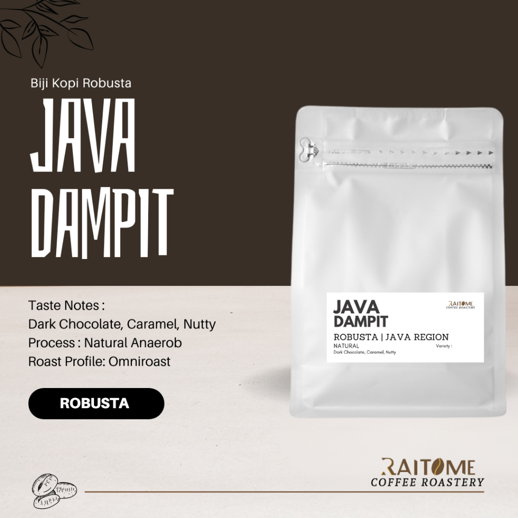 

Biji Kopi Arabica Dampit Natural Klasik 200gram