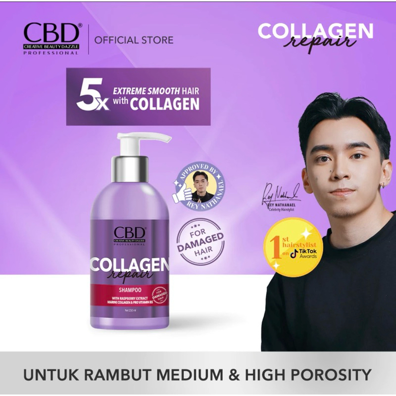 CBD COLLAGEN REPAIR SHAMPOO 250ml | SHAMPOO CBD COLLAGEN | CBD SHAMPOO