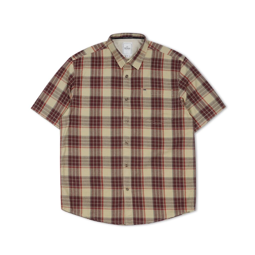 Kemeja Original MGEE - Kemeja Kasual Lengan Pendek Original MGEE Alto CKKR 153 Maroon