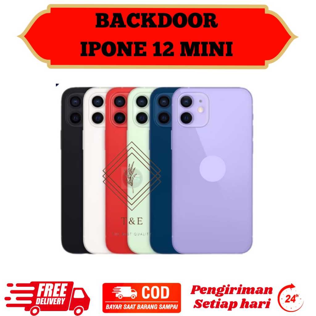 Backdoor IPHONE 12 MINI  ORIGINAL / Penutup Belakang Casing Untuk IPHONE 12 MINI ORIGINAL Handphone
