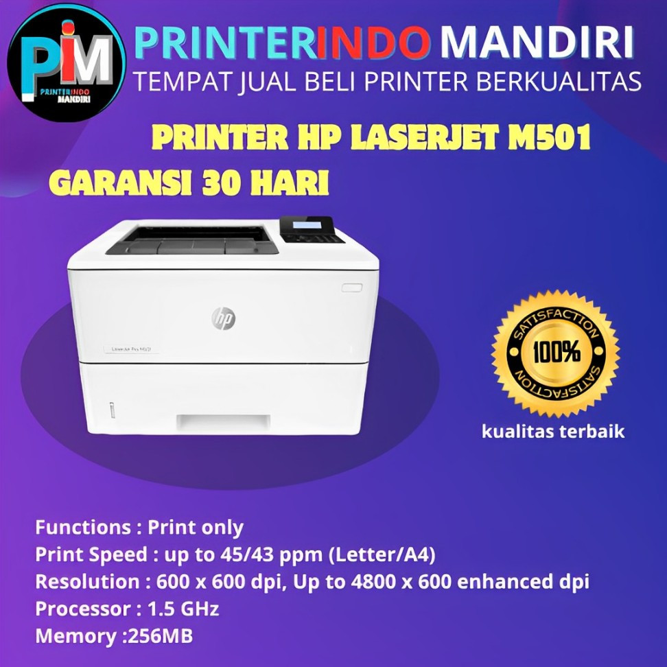 Printer hp laserjet M501 M501dn second siap pakai murah berkualitas printer print only second siap p