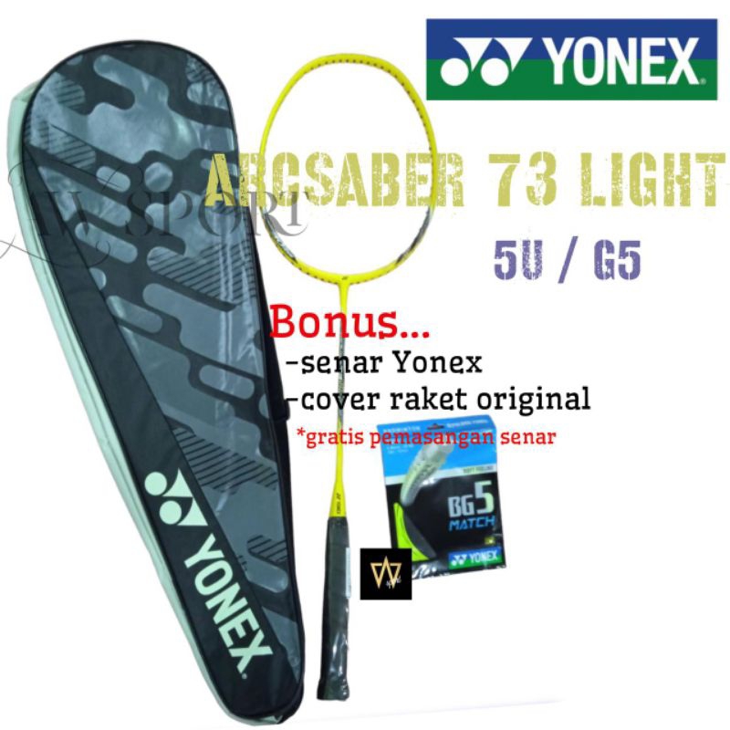 Raket Badminton Yonex ARCSABER 73 LIGHT 5U G5 Yellow / Raket Bulutangkis