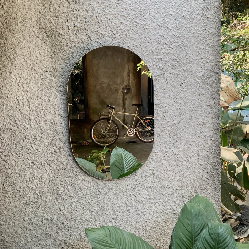 Cermin Oval/ Cermin aesthetic / Kaca Gantung / Kaca gantung Aesthetic