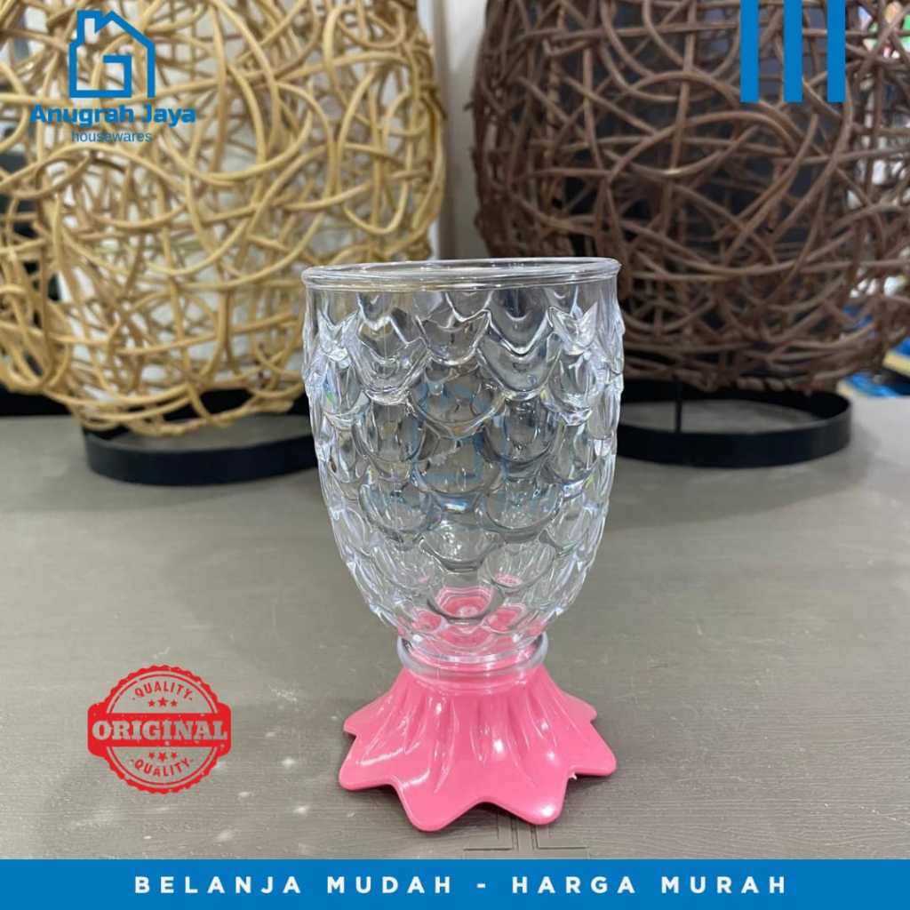 GELAS MOTIF IKAN PINK GMI-5032 PI GOLDEN SUNKIST