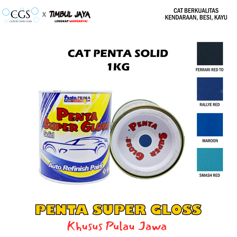 Cat Penta BLUE PERMANENT 57017 1 Kg - cat penta biru - cat penta super gloss biru - cat mobil biru -