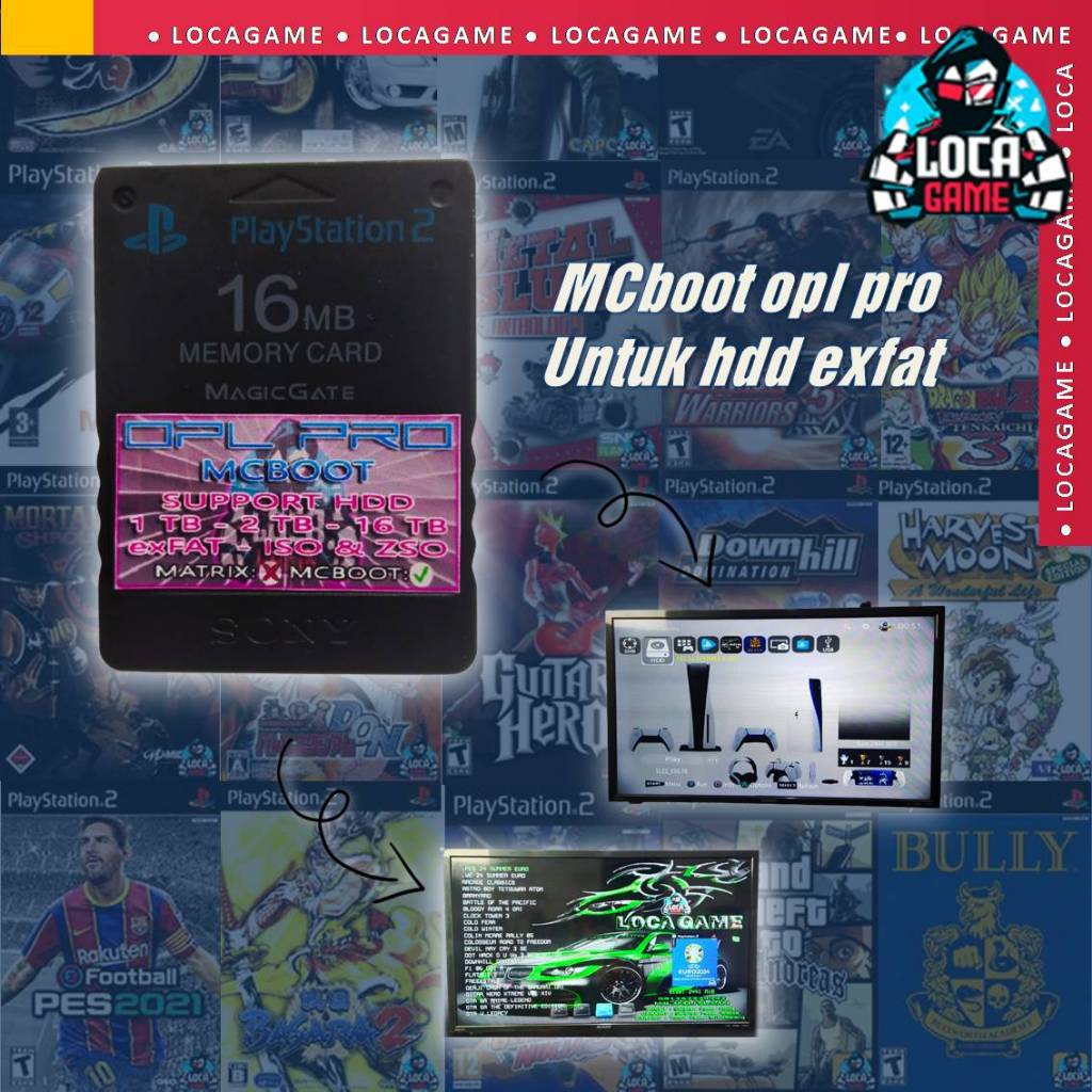 MMC PS2 MCBOOT OPL PRO UNTUK HARDISK FORMAT EXFAT | FILE ISO & ZSO