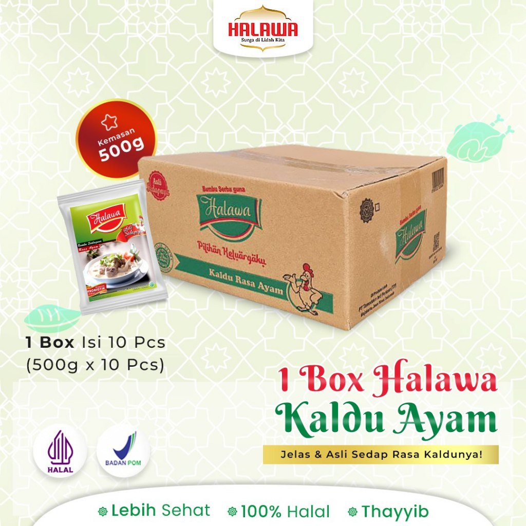 

1 Box Halawa Bumbu Kaldu Ayam | Aman Untuk Mpasi | Bumbu Masak Halal & BPOM | Bumbu Instan